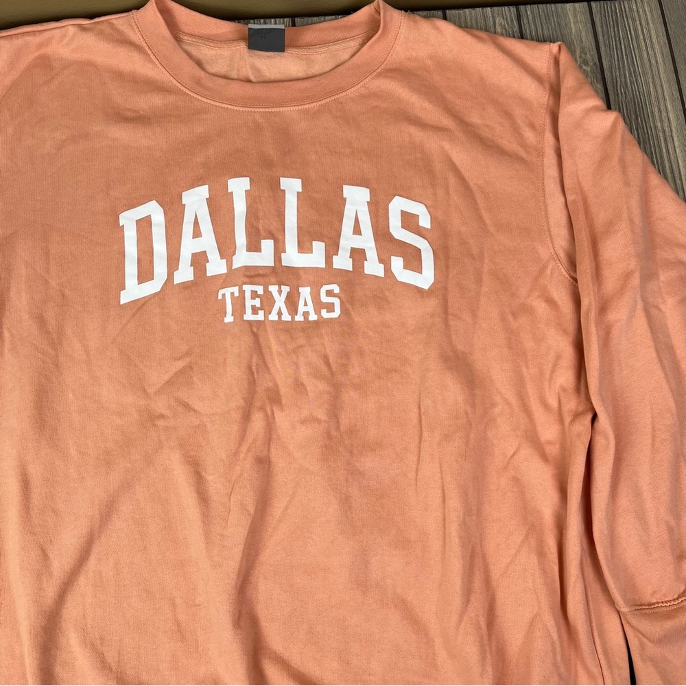 Oversized Dallas Texas Graphic Crewneck Sweatshirt Pullover 2XL MV Sport - Picture 10 of 14